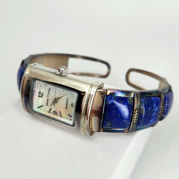 Mine Finds by Jay King Accessories - Lapis Lazuli Watch with Mother of Pearl Face